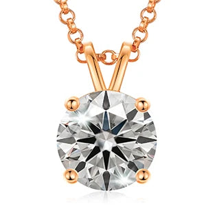 Classic White Gold Plated 925 Sterling Silver Pendant Necklace