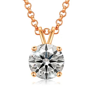 Classic White Gold Plated 925 Sterling Silver Pendant Necklace