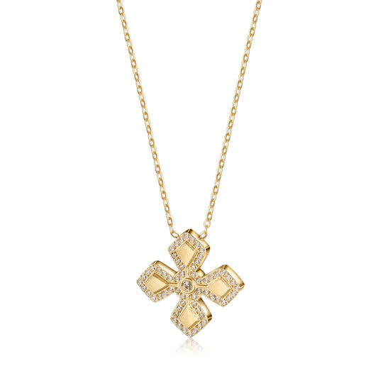 Clover 14K Gold Plated Necklace